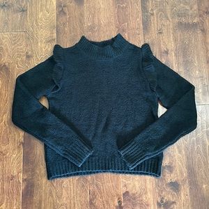 Wild Fable mock neck sweater size L, black